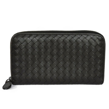 BOTTEGA VENETA Long Wallet Zip Around VN Calf Round Zipper Intrecciato 114076 V4651 2006 Men's Women's Billfold