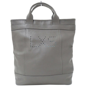 LONGCHAMP Bag Women's Men's Tote Handbag Leather Gray