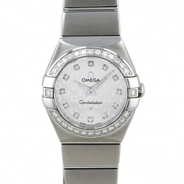 OMEGA Constellation Brush Quartz Bezel Diamond 123.15.24.60.52.001 Silver Dial Watch Women's