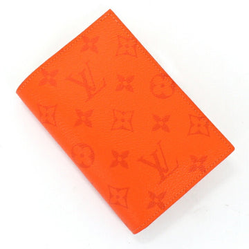 LOUIS VUITTON Passport Cover Case Monogram Taigarama Orange R97917 PASSPORT Men Women Family