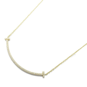 TIFFANY&CO T Smile Small Diamond Necklace Necklace Clear K18 [Yellow Gold] Clear