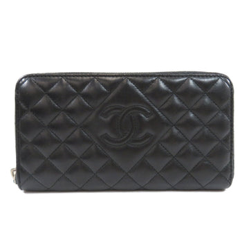 CHANEL Matelasse Coco Mark Long Wallet Lambskin Ladies