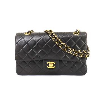 CHANEL Matelasse 25 Chain Shoulder Bag Leather Black A01112 Gold Hardware Coco Mark Vintage