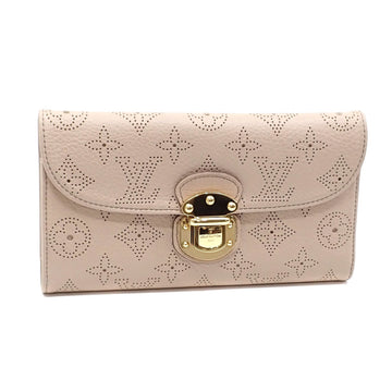 LOUIS VUITTON Tri-fold Long Wallet Mahina Portefeuille Amelia Women's M58157 Rose A6046467