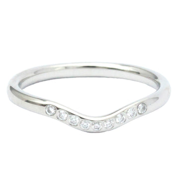 TIFFANY Curved Band Ring Platinum Fashion Diamond Band Ring Silver