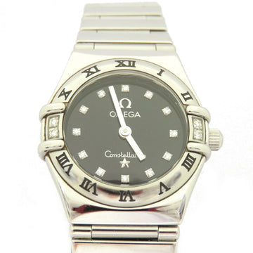 OMEGA [] Constellation My Choice 16P Diamond Black Watch Ladies Our Shop Ranking