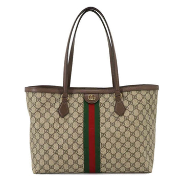 GUCCI Ophidia Medium GG Supreme Leather Brown 631685 Tote Bag