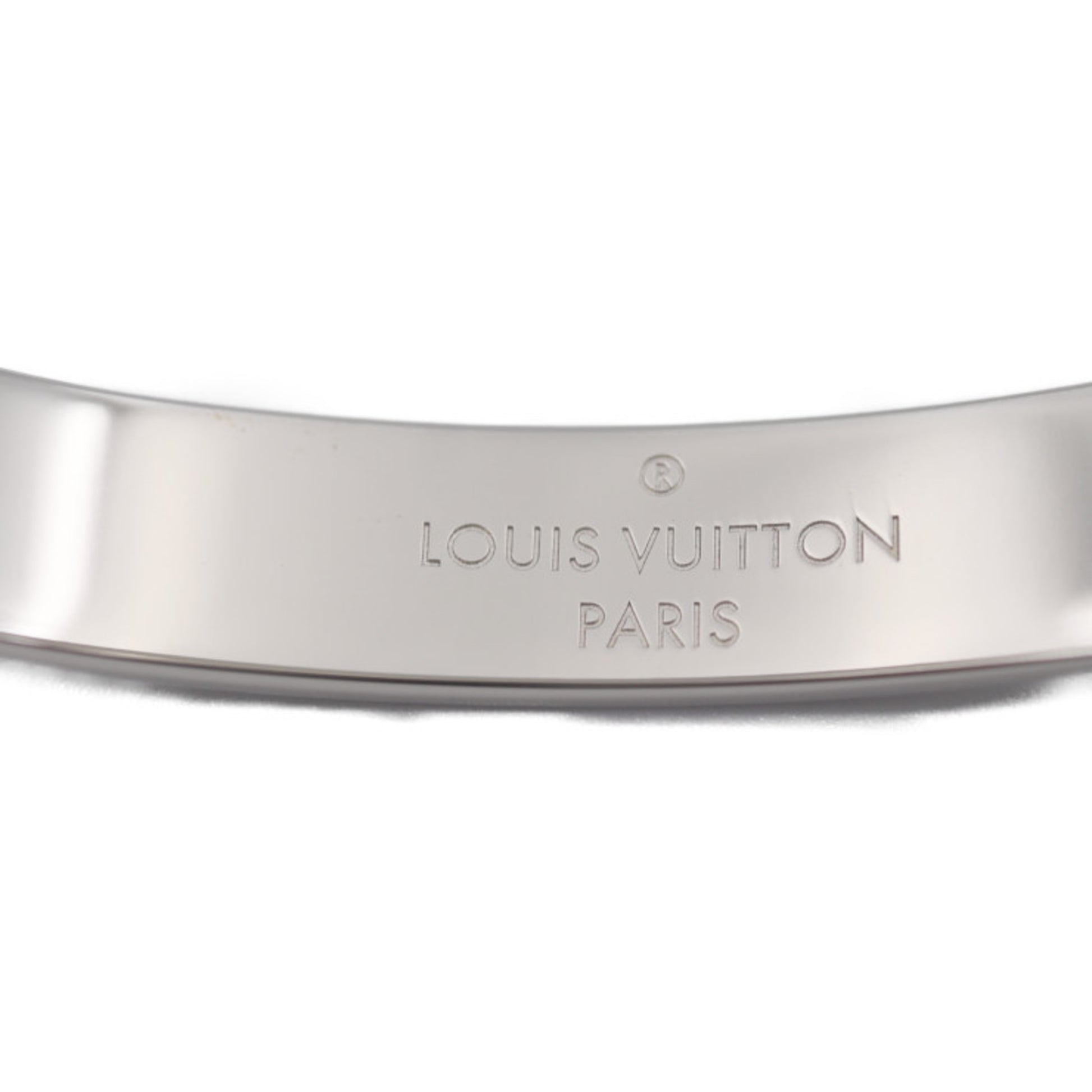 Louis Vuitton Hinged Cuff Nanogram Bracelet M00250 Silver Colored Used  Japan