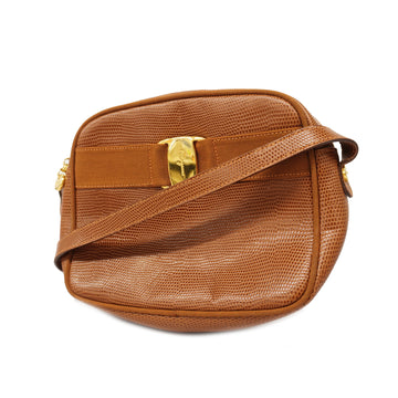 SALVATORE FERRAGAMOAuth  Vara Shoulder Bag Women's Leather Brown