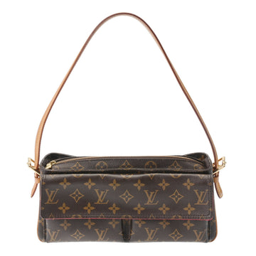 LOUIS VUITTON Monogram Vivacite MM Brown M51164 Women's Canvas Shoulder Bag