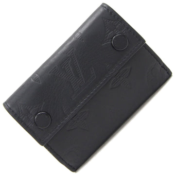 Louis Vuitton Trifold Wallet Monogram Shadow Discovery M67631 Noir Small Men's LV LOUIS VUITTON