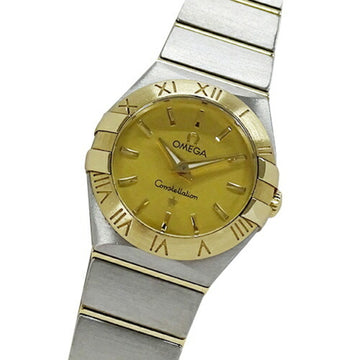 OMEGA Constellation Brushed 123.20.24.60.08.001 Watch Ladies Quartz Stainless Steel SS Gold YG Combo Polished