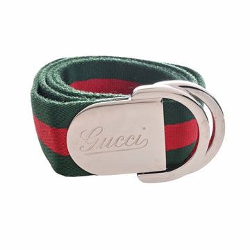 GUCCI Nylon Sherry Belt #90/36 189812 Green/Red 109.5cm Men's