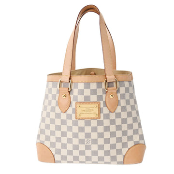 LOUIS VUITTON Damier Azur Hampstead PM White N51207 Women's Canvas Handbag