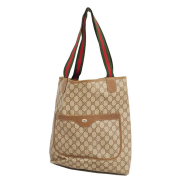 GUCCI Tote Bag GG Supreme Sherry Line 39 02 003 Leather Brown Ladies