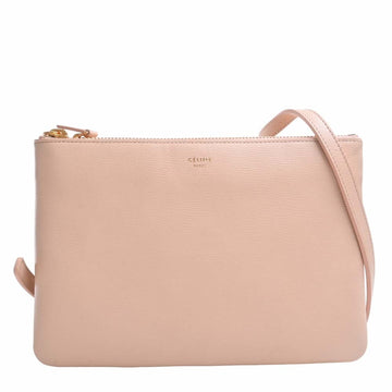 CELINE Trio Leather Small Shoulder Bag 165113ANO Pink Ladies