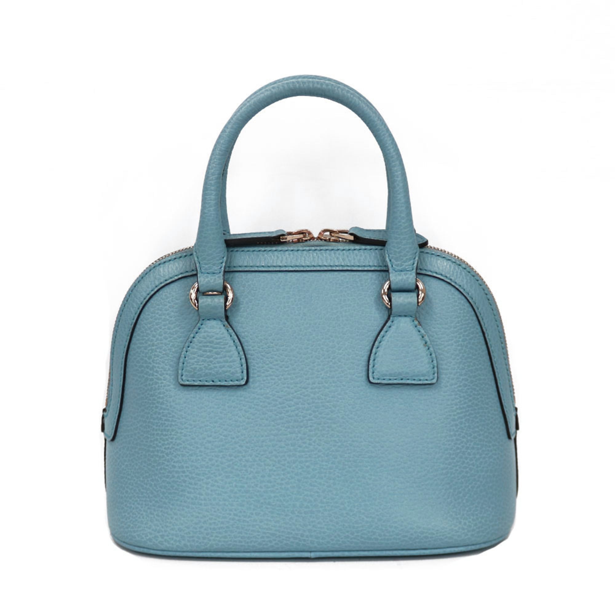 GUCCI handbag leather blue ladies