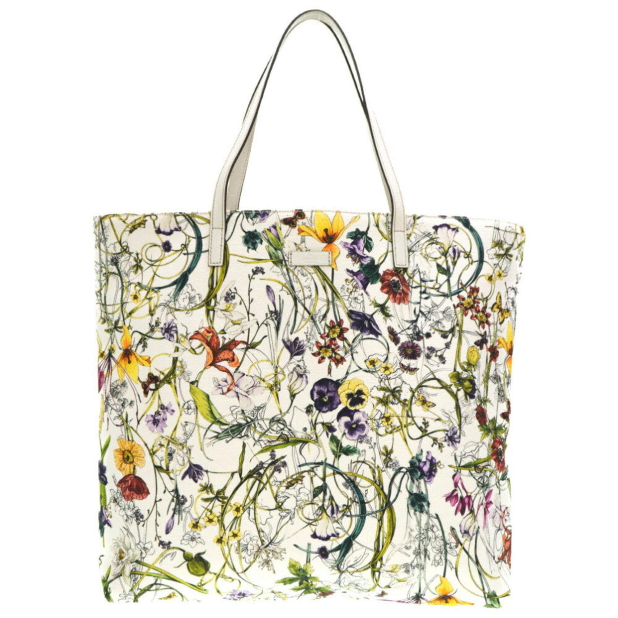 GUCCI Flora tote bag 295252 canvas leather 0406