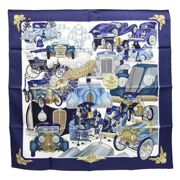 HERMES Scarf Muffler Carre 90 Car Comfort Blue Multicolor Silk Women's Large Stall Confort en Automobile