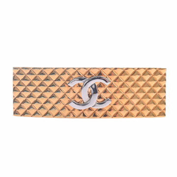 CHANEL matelasse here mark barrette gold metal