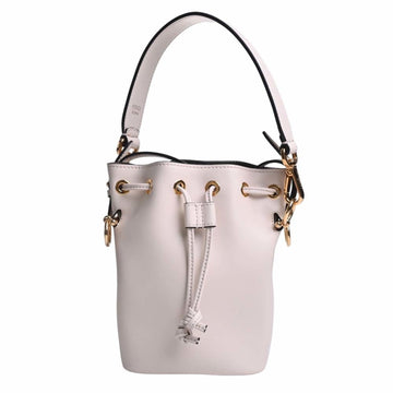 FENDI Leather Mon Tresor Handbag 8BS010 Ivory Ladies