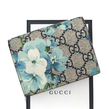 GUCCI GG Supreme Blooms Bifold Wallet Blue