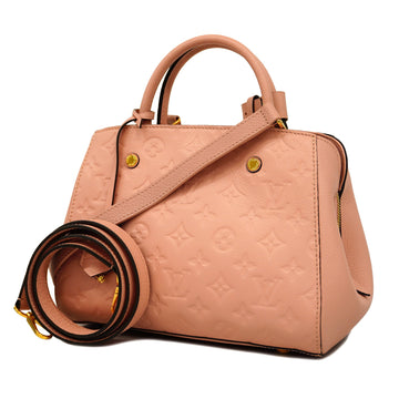 LOUIS VUITTONAuth  Monogram Empreinte 2way Bag Montaigne BB M44123 Rose Poudre