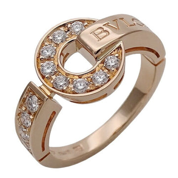 BVLGARI Ring Women's 750PG Diamond Bulgari Pink Gold 346211 #50 Approx. 9.5 Polished