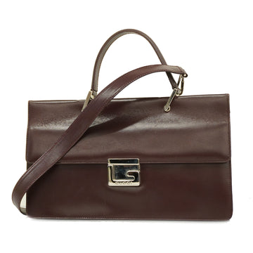 GUCCIAuth  2WAY Bag 000 406 0534 Women's Leather Handbag,Shoulder Bag DarkPurple