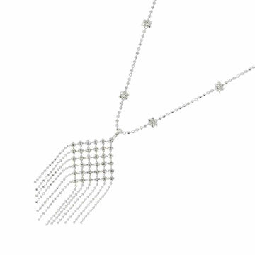 TIFFANY&Co.Fringe Necklace 40cm K18 WG White Gold 750