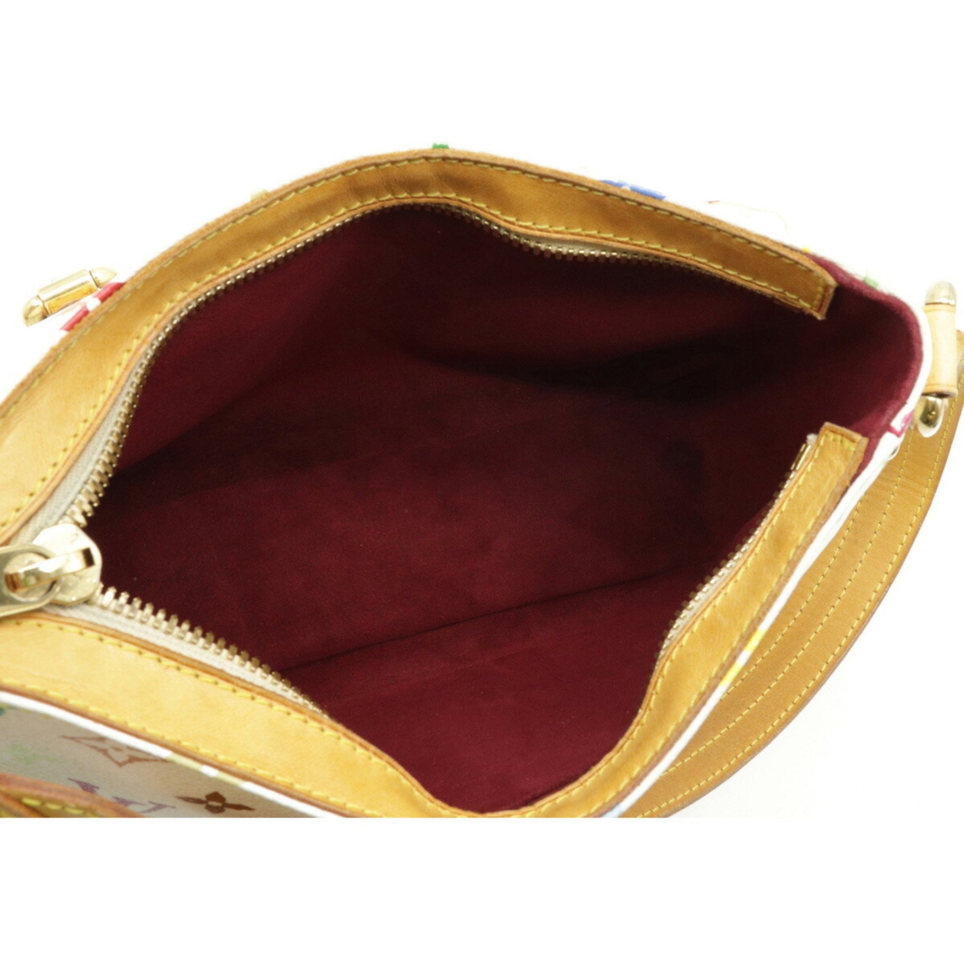 Louis Vuitton Monogram Multicolor Lodge PM Shoulder Bag Blond White M4