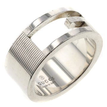 GUCCI Ring Branded G Width Approx. 8mm Silver 925 Upper No. 8.5 Lower 10 Ladies