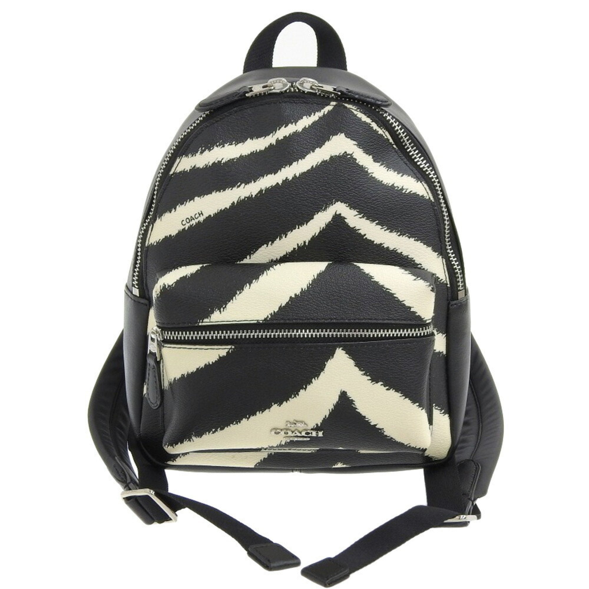 COACH backpack rucksack zebra pattern black white