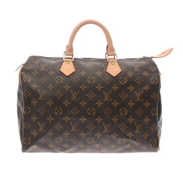 LOUIS VUITTON Monogram Speedy 35 Brown M41524 Women's Canvas Handbag