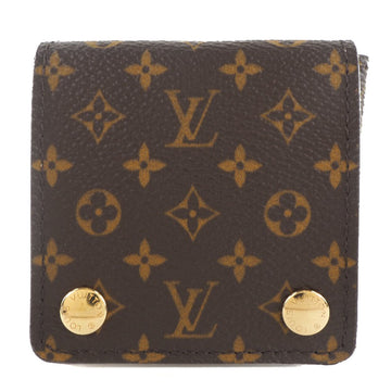 LOUIS VUITTON Jewelry Case Monogram Canvas Brown SN0059 Unisex Pouch