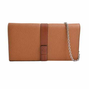 Loewe leather anagram chain brown