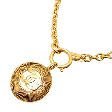 Chanel Coco Mark Pendant Ladies Necklace Gold Plating
