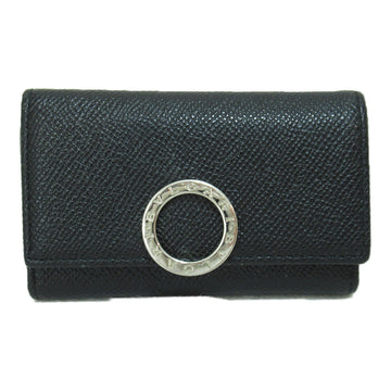BVLGARI 6 key holders Black leather