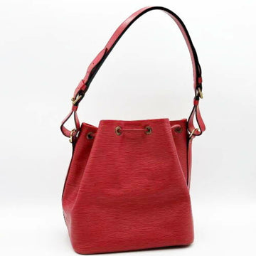 LOUIS VUITTON Petit Noe Epi Shoulder Bag Drawstring Red Women's Fashion M44107