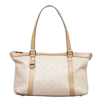 GUCCI Shima Tote Bag Handbag 272399 Beige Leather Ladies