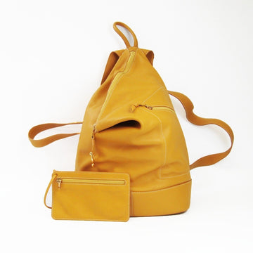 LOEWE Anton Women's Leather Backpack Mustard,Yellow