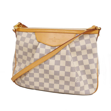 LOUIS VUITTON Shoulder Bag Damier Azur Siclasa PM N41113 White Ladies