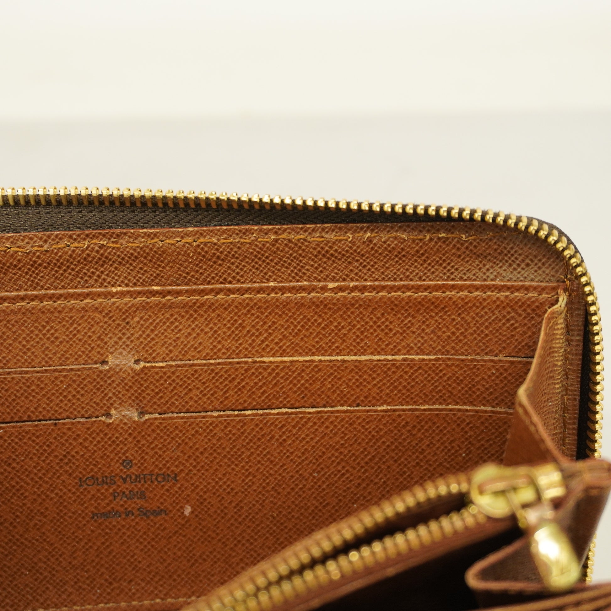 Auth Louis Vuitton Monogram Porte Monnaie Zip M61727 Long Wallet Leather  98112