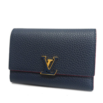 LOUIS VUITTONAuth  Taurillon Portefeuille Capucines Compact M63741 Wallet