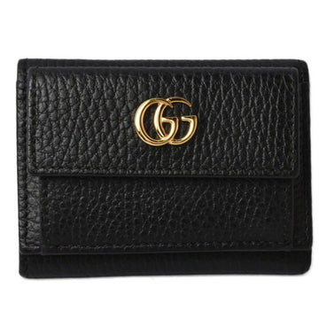 Gucci Mini Wallet/Tri-fold GUCCI Folding Wallet 523277 PETITE MARMONT/Petite Marmont Black