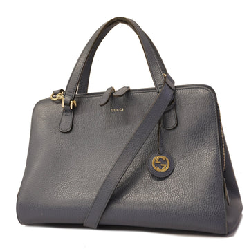 Gucci 2way Bag 391987 Women's Leather Handbag,Shoulder Bag Navy