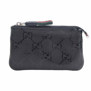 GUCCI GG imprime coin case Fiat 500 collaboration black PVC