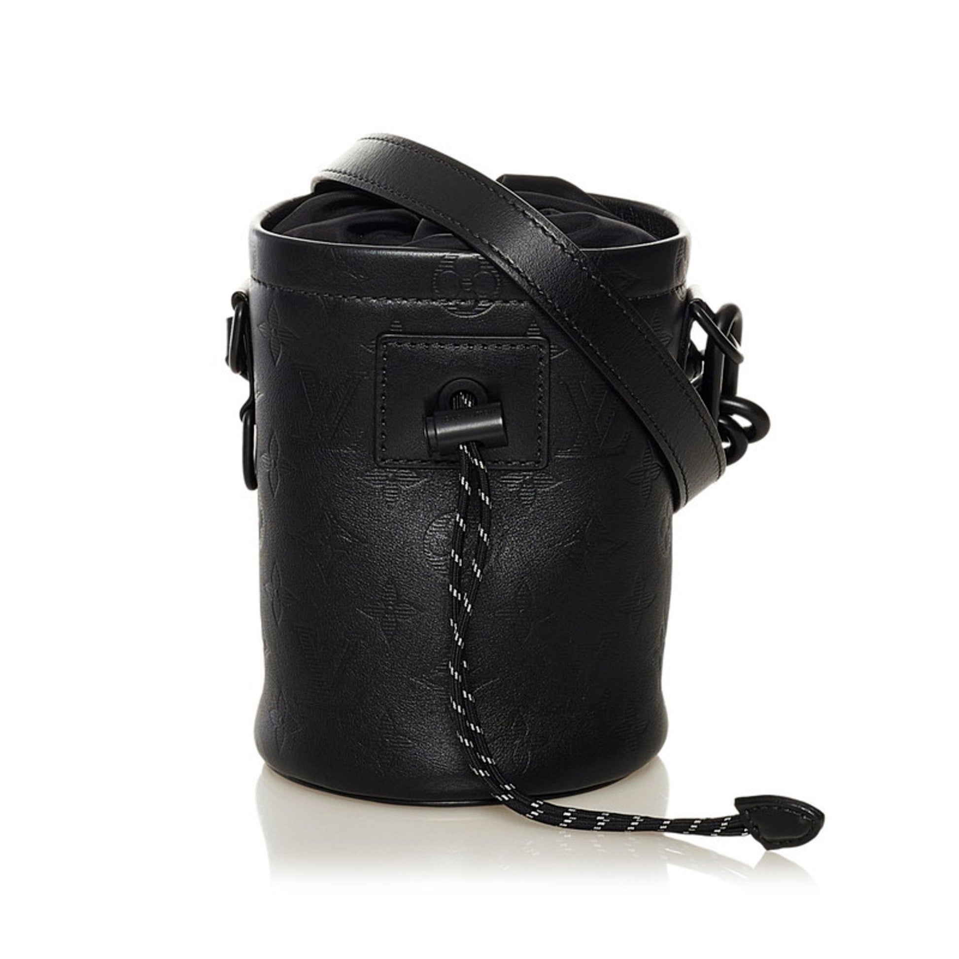 Louis Vuitton Chalk Nano Bag Monogram Shadow Black in Calfskin with  Black-tone - GB