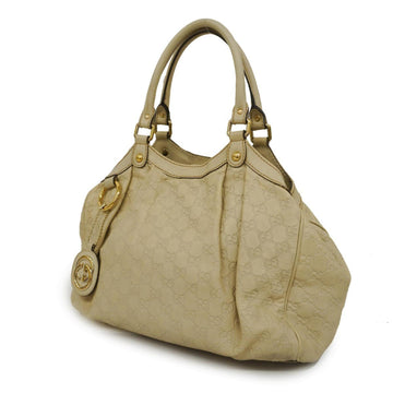 GUCCI tote bag sima 211944 leather ivory gold hardware ladies