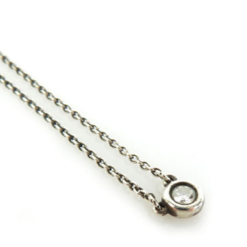 TIFFANY&Co. Necklace visor yard 1P diamond necklace silver 925/diamond ladies